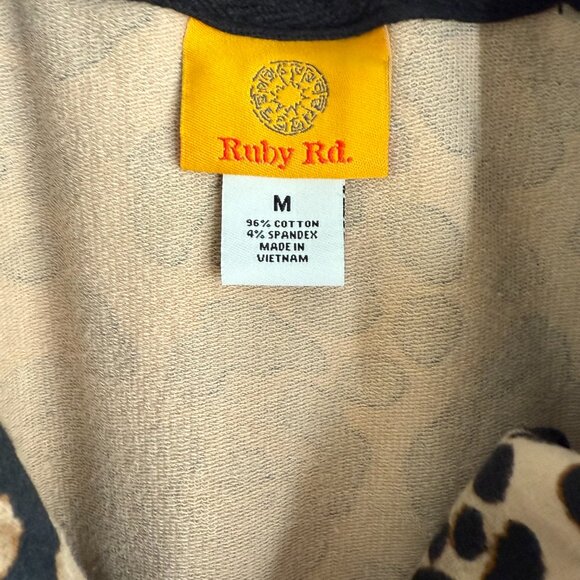 Ruby Rd Women's M Leopard Print Zip Jacket Mob Wife Y2k Vibe Athleisure Glam - Picture 3 of 5